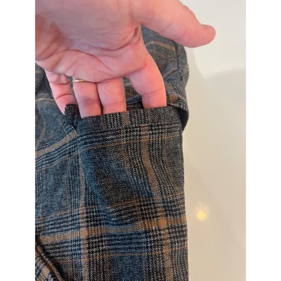 Plaid Elastic Waist Drawstring Pants With D-Ring Detail - Picture 4 of 11